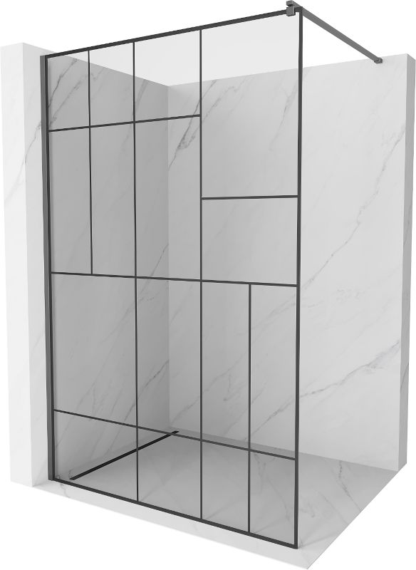 Ścianka prysznicowa Mexen Kioto czarny wzór 100x200 cm 800-100-101-95-781 szt.