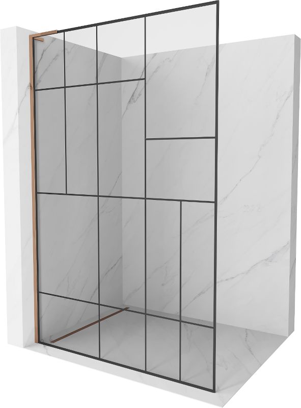 Ścianka prysznicowa Mexen Kioto czarny wzór 100x200 cm 800-100-103-60-781 szt.