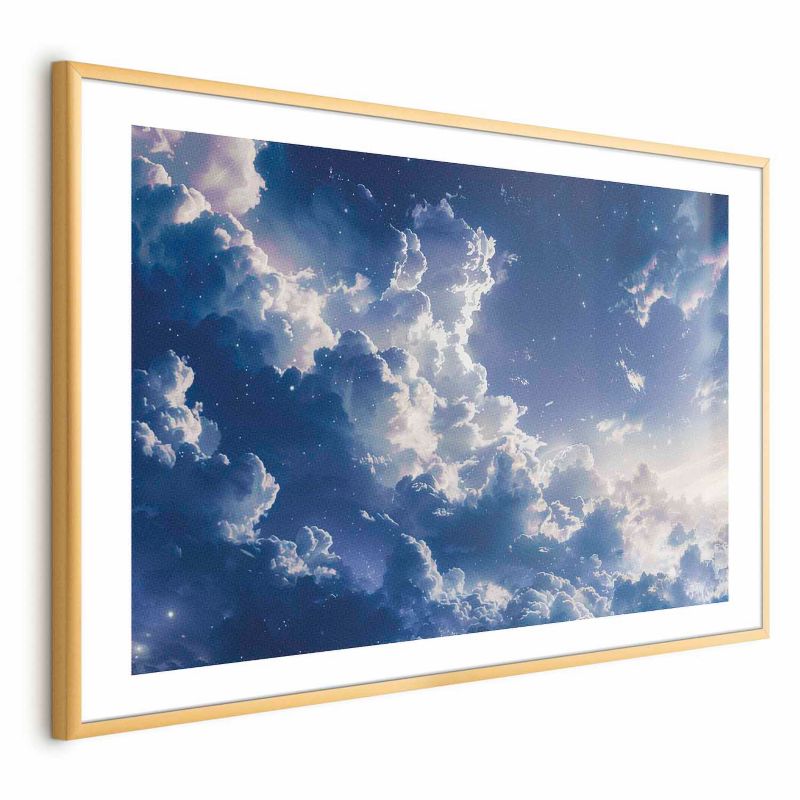 Plakat Artgeist Gwiezdne chmury 60x40 cm z ramą złotą 1 szt