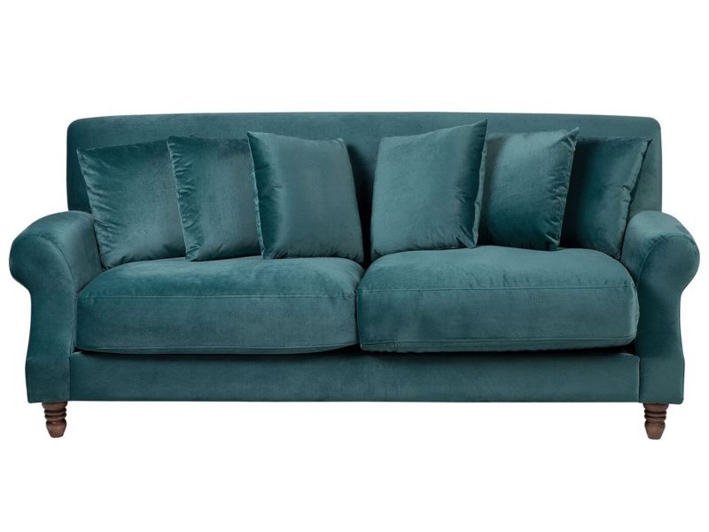 Sofa 2-osobowa welurowa lazurowa Eike 1 szt.