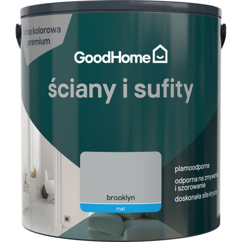 Farba plamoodporna GoodHome Premium Ściany i Sufity brooklyn 5 l