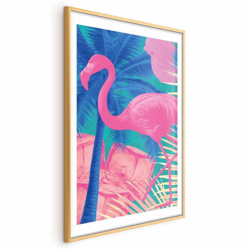 Plakat Artgeist Abstrakcyjny Flaming 40x60 cm z ramą złotą 1 szt