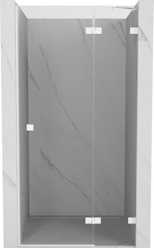 Drzwi prysznicowe uchylne Mexen Lunar białe 90 cm 1 szt.