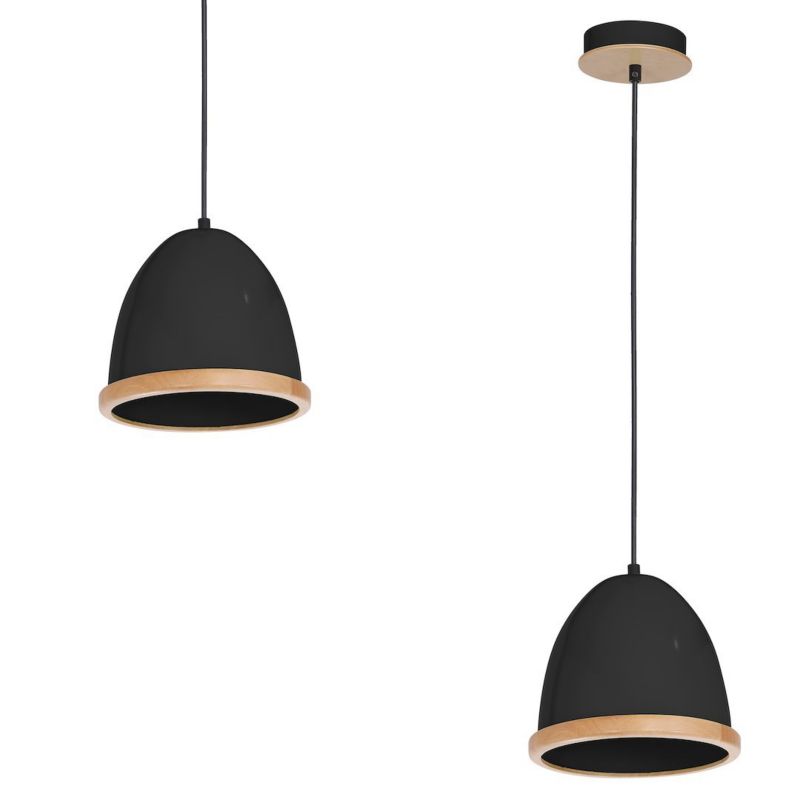 Lampa wisząca Milagro Studio Black 1xE27 regulowana wysokość 1 szt.