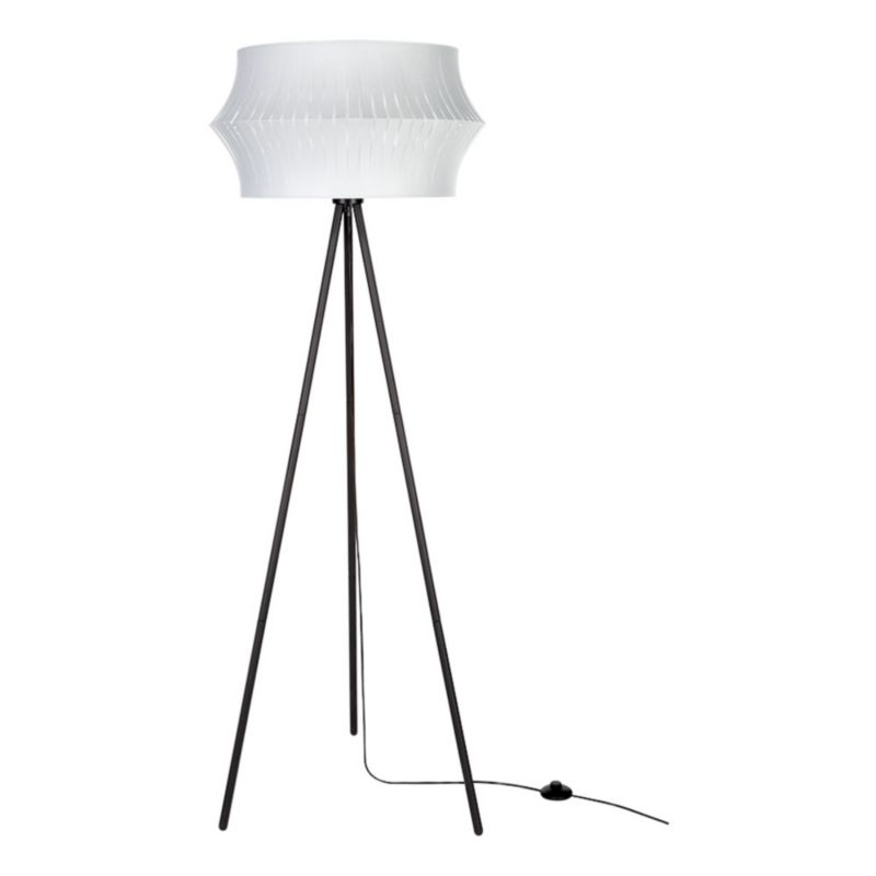 Lampa Podłogowa SPOT Light 1xE27 Max.40W Czarna Podstawa w Połączeniu z Szarym Abażurem, Polski Producent, 1 szt.