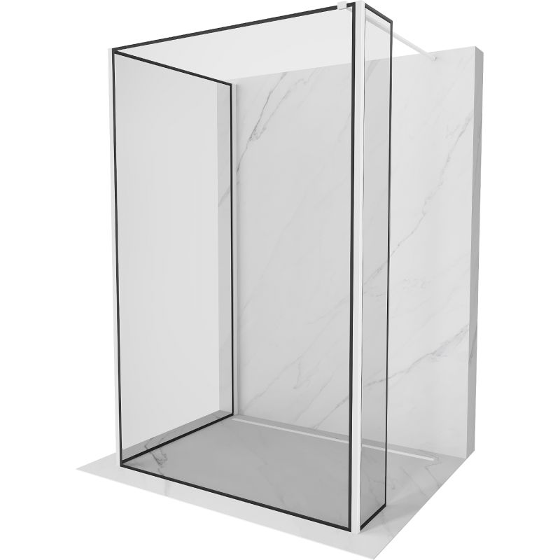 Ścianka prysznicowa Mexen Kioto czarny wzór 110x100x30 cm 800-110-100-221-20-70-030 1 szt.
