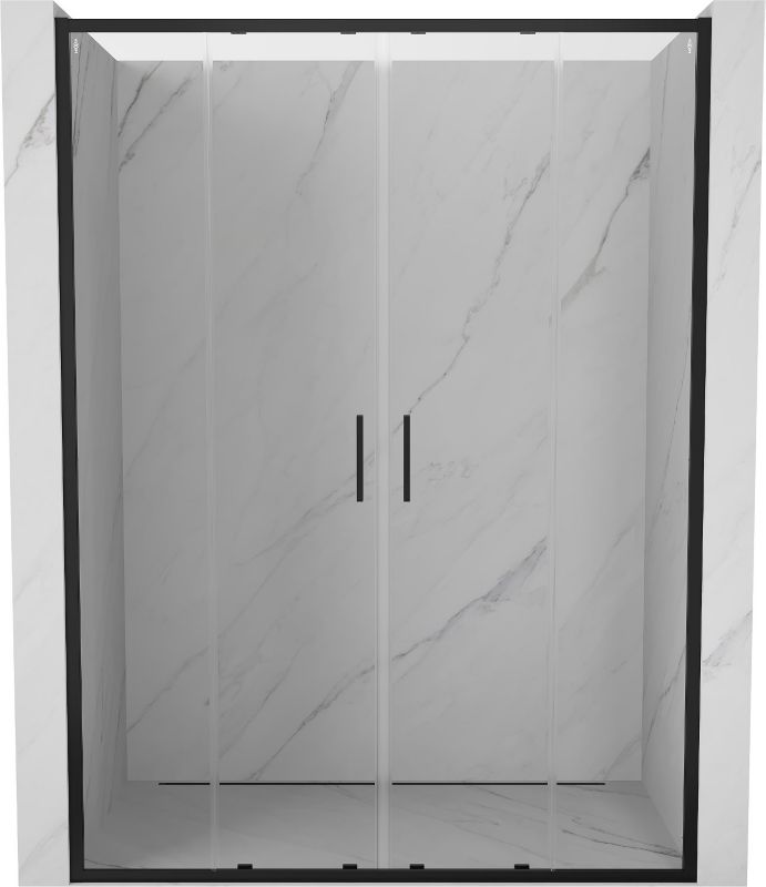 Drzwi prysznicowe podwójne Mexen Exo czarne 160x200 cm 1 szt.