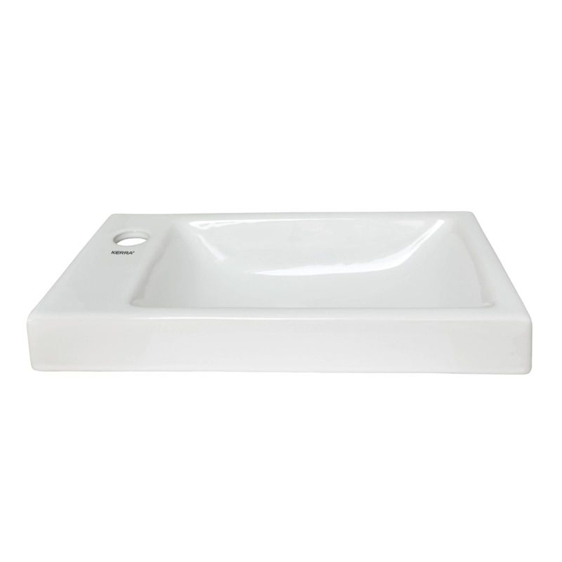 Umywalka wpuszczana w blat Kerra Rimini wersja lewa ceramiczna z otworem na baterię 1 szt.