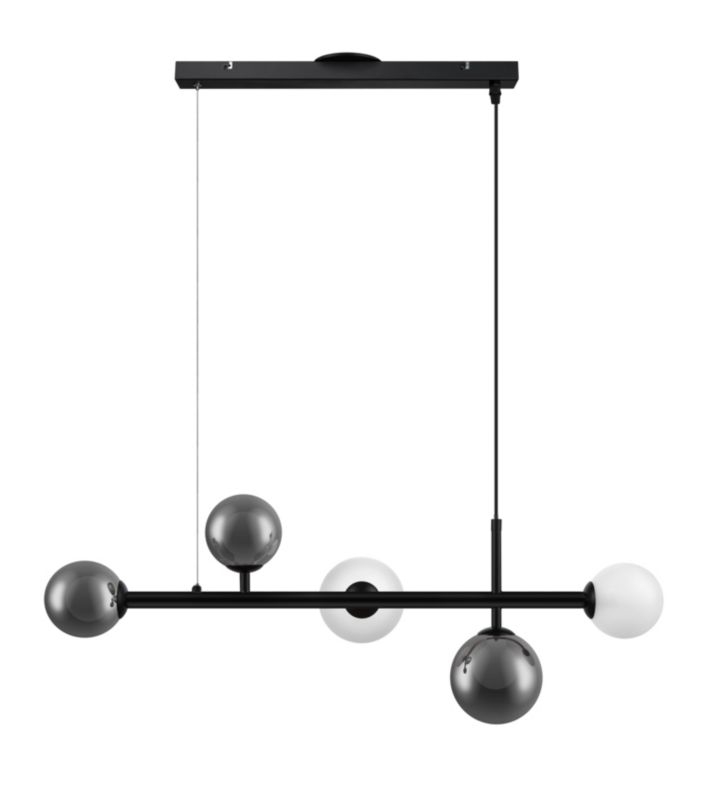 Lampa wisząca GoodHome Hauraki 5-punktowa G9 czarna