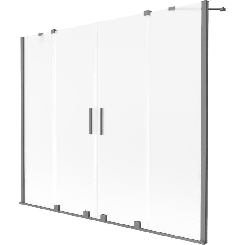 Parawan nawannowy rozsuwany Mexen Velar szron 200x150 cm 896-200-000-32-951 szt.