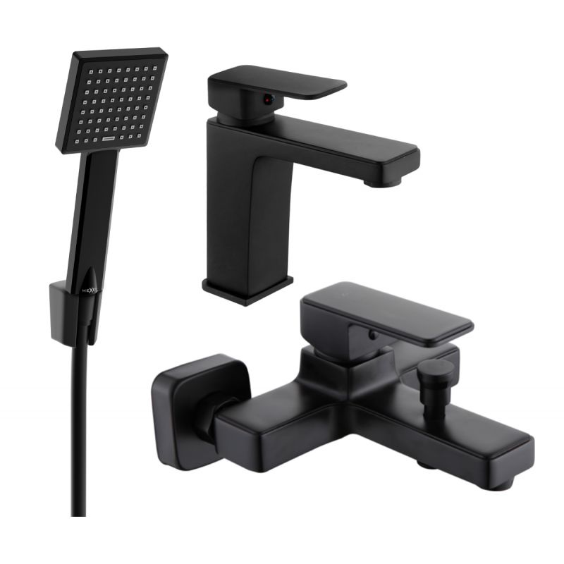 Zestaw wannowy Mexen Cetus czarny 744303R45-70 1 szt.