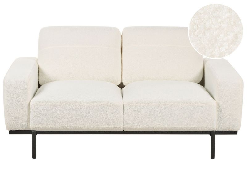 Sofa 2-osobowa boucle biała Sovik 1 szt.