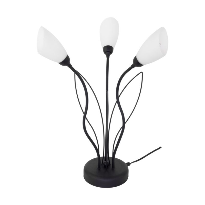 Lampa Stołowa SPOT Light 3xG9 Max.6W LED Subtelne Połączenie Czerni z Białym Szkłem, Polski Producent, 1 szt.