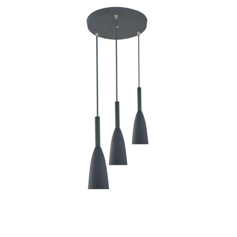 Lampa wisząca Light Prestige Solin 3 szara 3 x E27 1 szt.