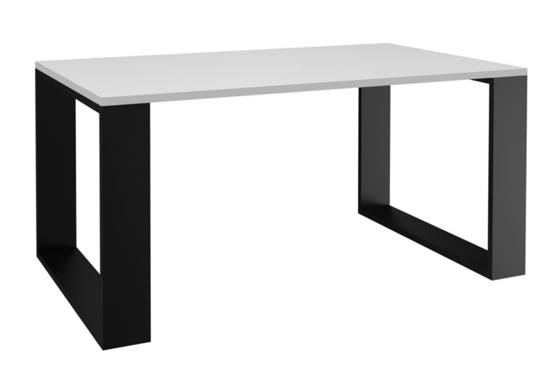 Stolik Kawowy Topeshop Ława Loft Modern Biel Czerń 58x90x50 cm 1 szt.