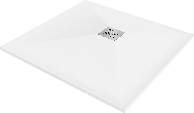 Brodzik kwadratowy Mexen Stone+ biały 80x80 cm 1 szt.
