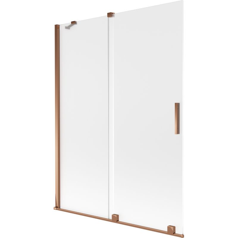 Parawan nawannowy rozsuwany Mexen Velar różowe złoto 130x150 cm 1 szt.