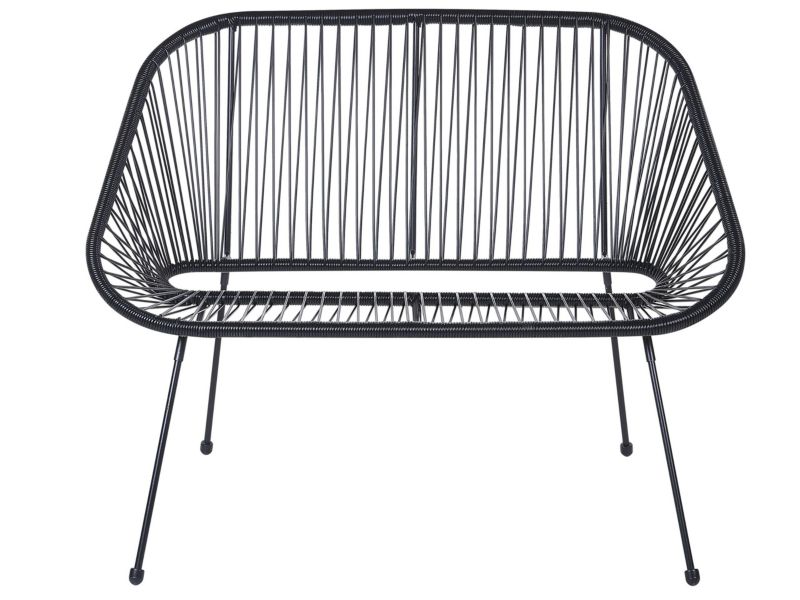 Ławka ogrodowa Acapulco 114 cm Technorattan Czarny 1 szt.