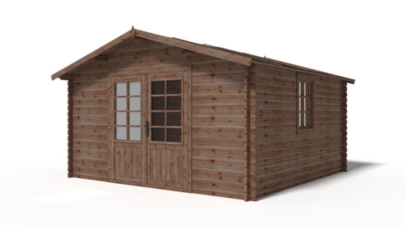 Domek ogrodowy ALTANKA 15,20 m2 - 3,90x3,90 m - 34 mm, drewniany, impregnowany, 1szt.