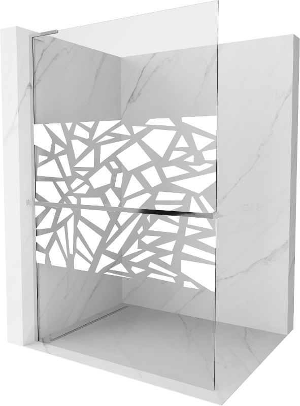Ścianka prysznicowa Mexen Kioto+ L biały wzór 100x200 cm 800-100-123-01-85 1 szt.