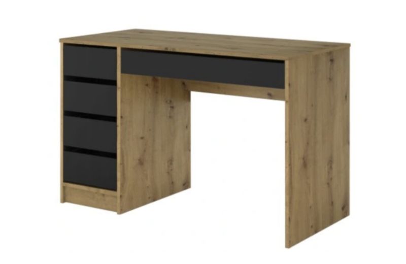 Biurko z szufladami Bettso Max uniwersalne nowoczesne dąb artisan czarny 1szt.