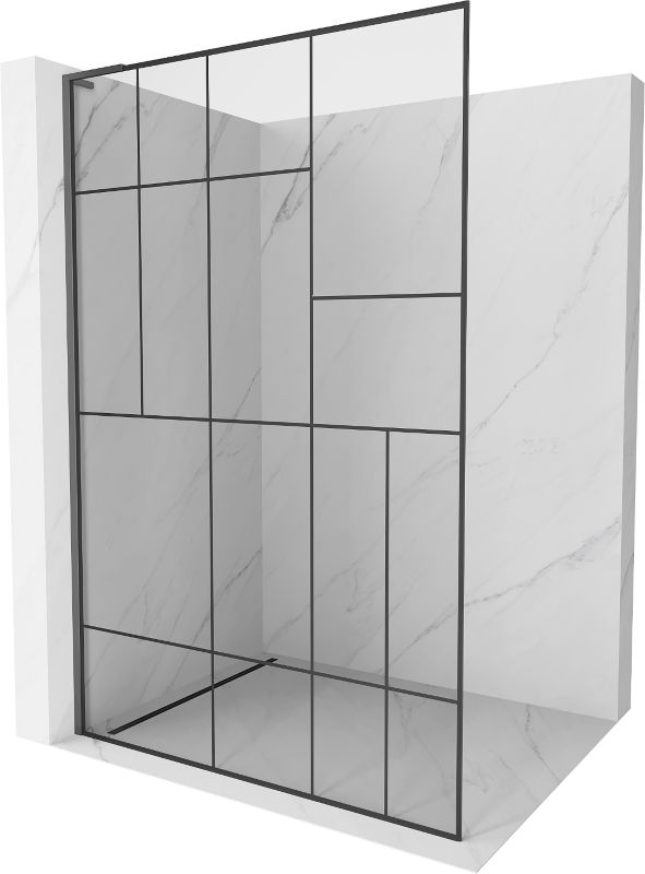 Ścianka prysznicowa Mexen Kioto L czarny wzór 100x200 cm 800-100-103-95-781 szt.
