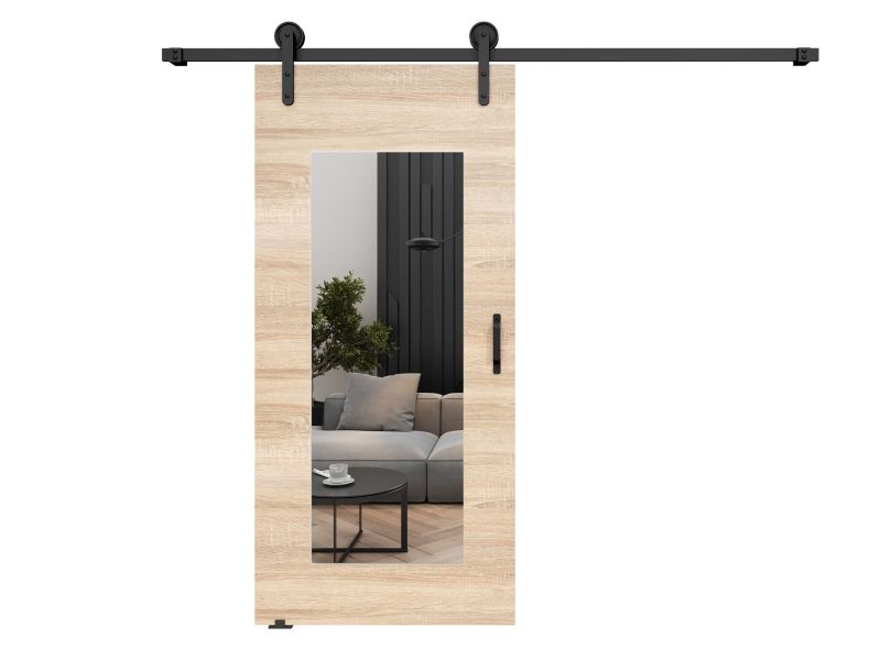 Drzwi przesuwne MINIO go for it LIFT I 76 cm dąb sonoma z lustrem 1 szt.