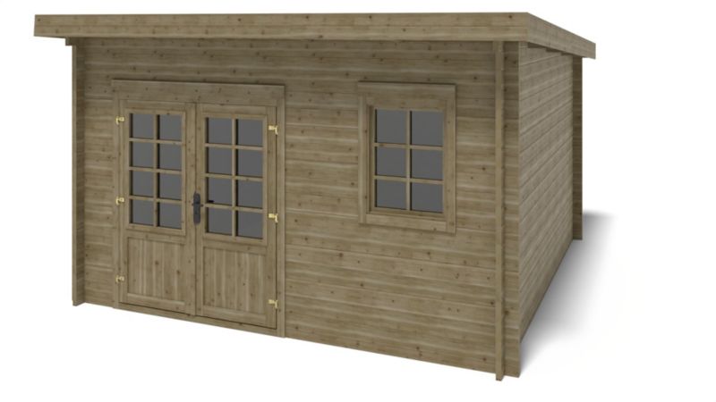 Domek ogrodowy ALTANKA 12 m2 - 4x3 m - 40 mm, drewniany, impregnowany, 1szt.