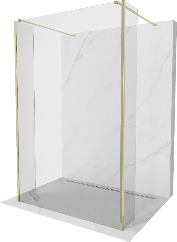 Ścianka prysznicowa Mexen Kioto transparent złota 180x30x30 1 szt.