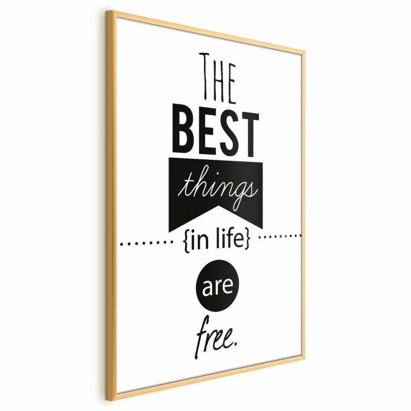 Plakat Artgeist Best things in life 60x90 cm z ramą złotą 1 szt