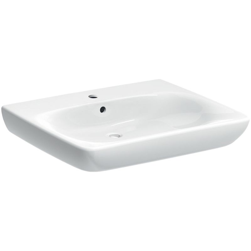 Umywalka Geberit Selnova Comfort z przelewem z otworem na baterię 501.463.00.7 1 szt.