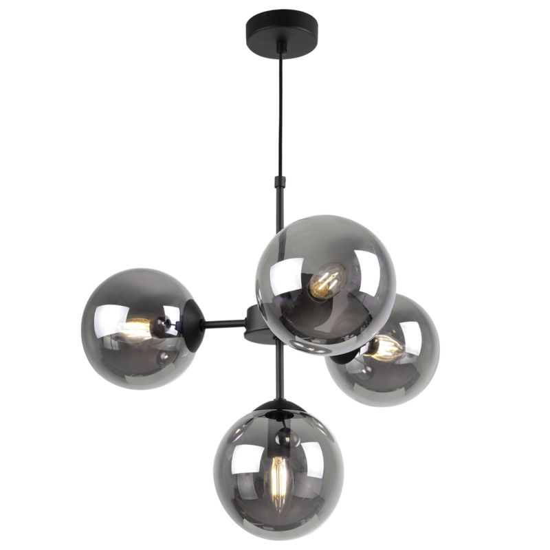 Lampa sufitowa wisząca Light Home LH Imperia 4x E14 60W czarny 1szt.