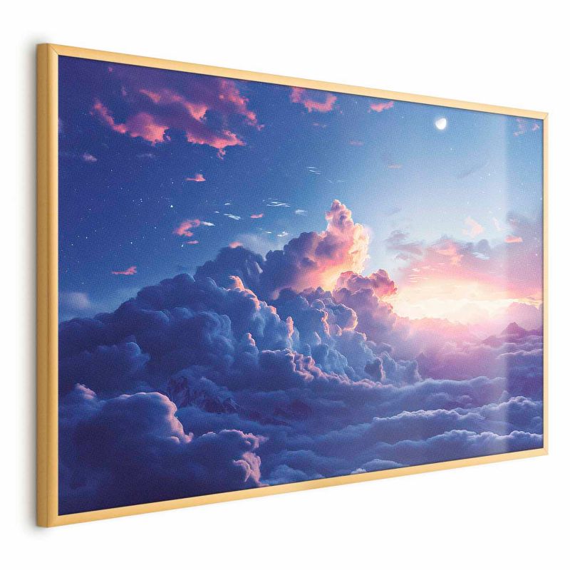 Plakat Artgeist Nocne góry 42x29,7 cm z ramą złotą 1 szt