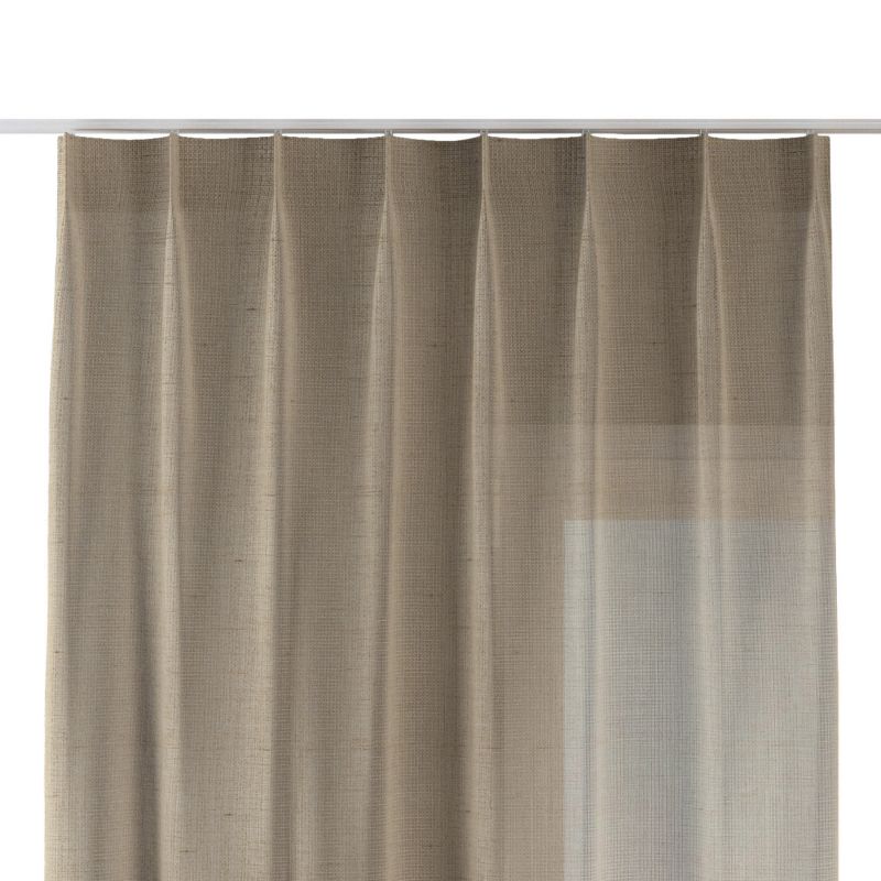 Zasłona na haczykach flex pojedynczych Dekoria 140x260 cm ciemny beż 1 szt.