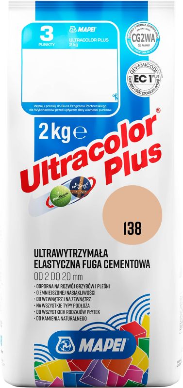 Fuga elastyczna Mapei Ultracolor Plus 138 migdałowa 2 kg