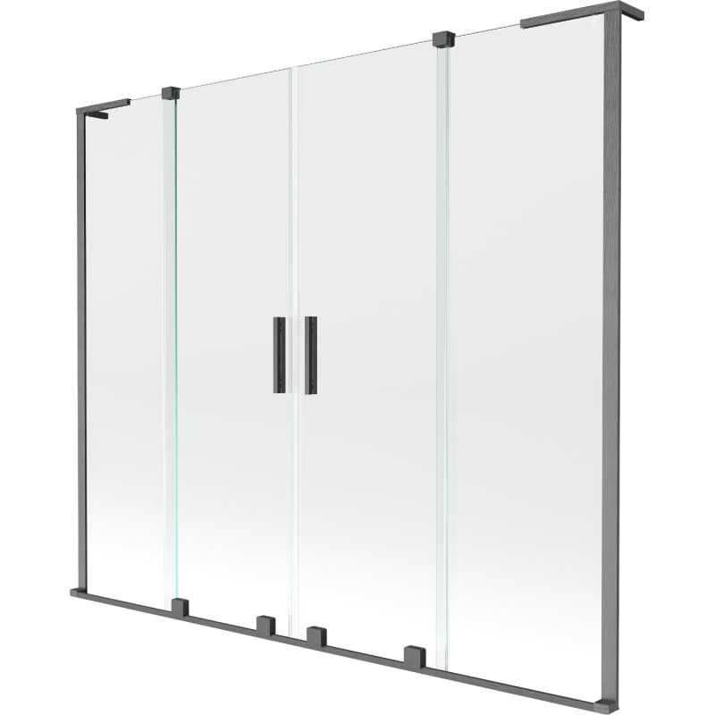 Parawan nawannowy przesuwany Mexen Velar L gun gray 200x150 cm 1 szt.