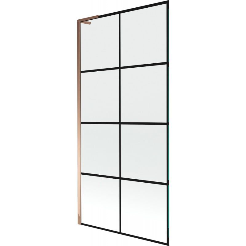 Parawan nawannowy 1-skrzydłowy Mexen Next L czarny wzór/różowe złoto 90x150 cm 1 szt.