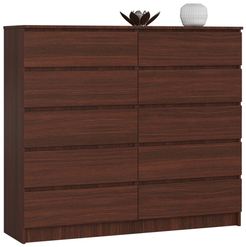 Komoda Akord K140 Wenge 138 cm 10 szuflad kolor Wenge mat 138x40x121 cm 1 szt.
