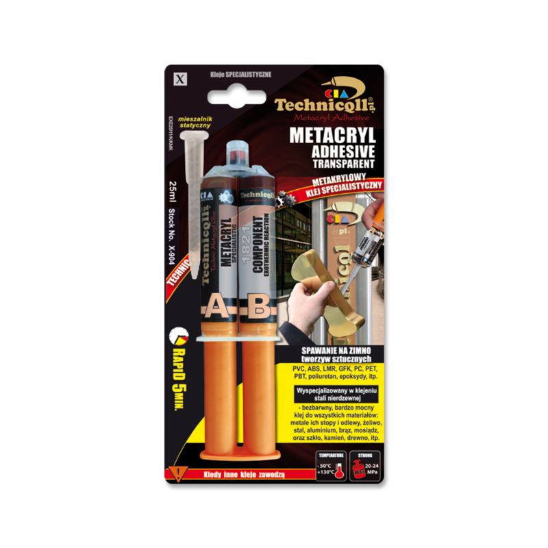 Klej metakrylowy Technicqll bezbarwny 25 ml