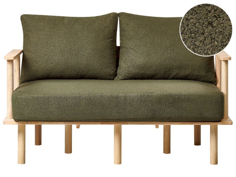 Sofa 2-osobowa boucle ciemnozielone Asker 1 szt.