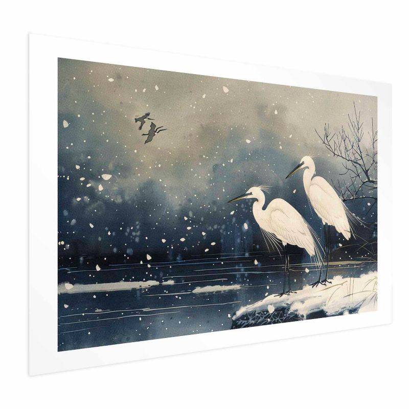 Plakat Artgeist Czaple nad stawem 90x60 cm bez ramy 1 szt
