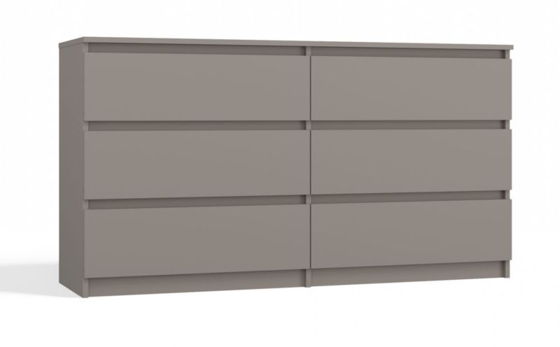 Komoda Topeshop M6 140 Malwa Glina Szary 40x138x75 cm 1 szt.