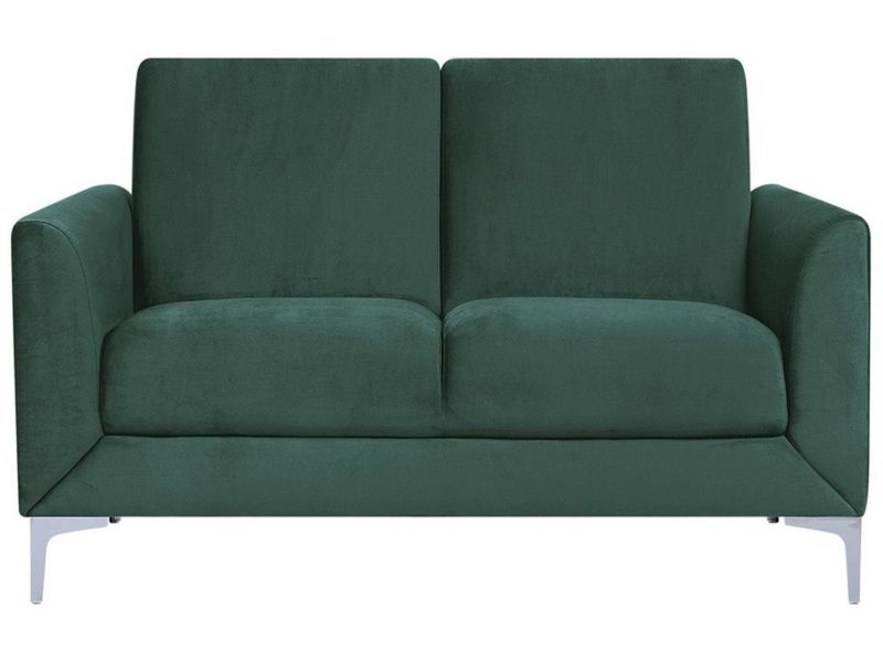 Sofa 2-osobowa welurowa zielona Fenes 1 szt.