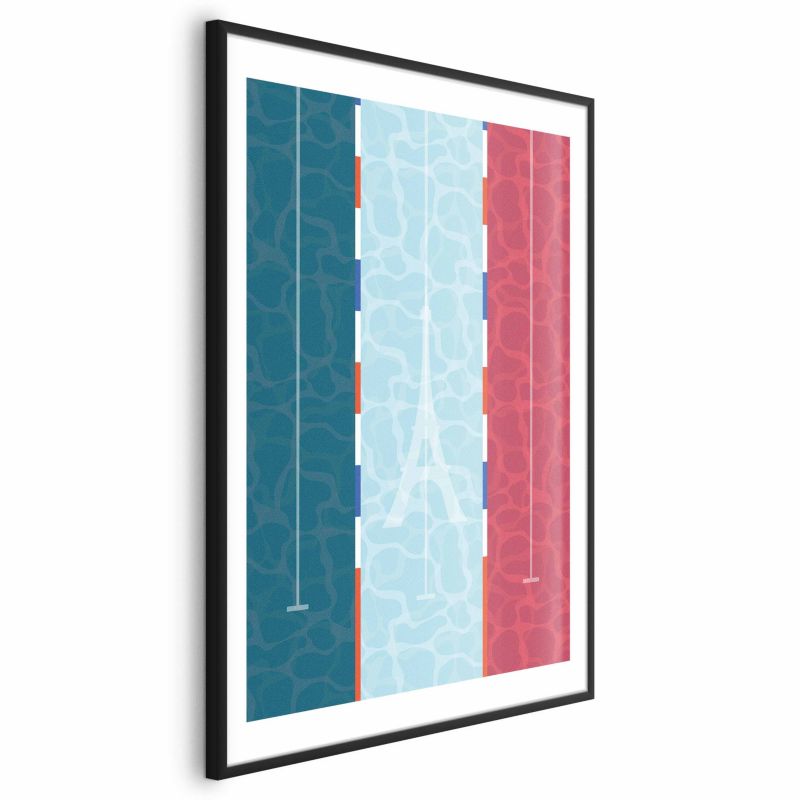 Plakat Artgeist Francuski basen 21x30 cm z ramą czarną 1 szt