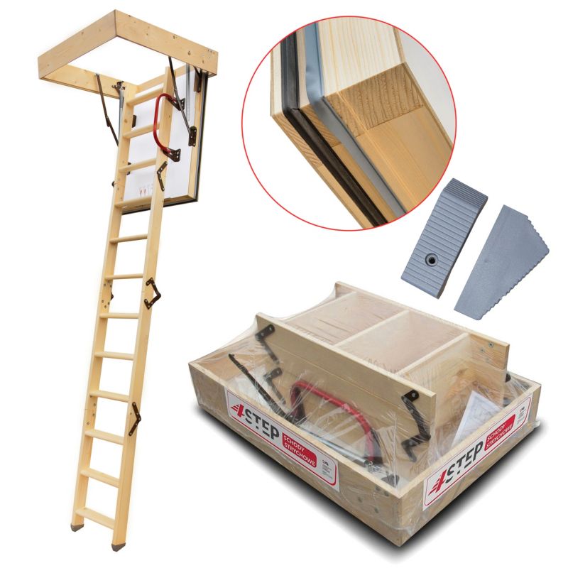 Schody strychowe 4STEP Nordic 90x70 0,44 W/m2K dodatkowa uszczelka 1szt.