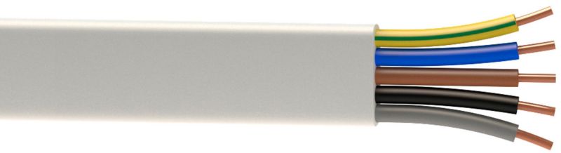 Kabel instalacyjny AKS Zielonka YDYp 5 x 2,5 mm2 1 mb