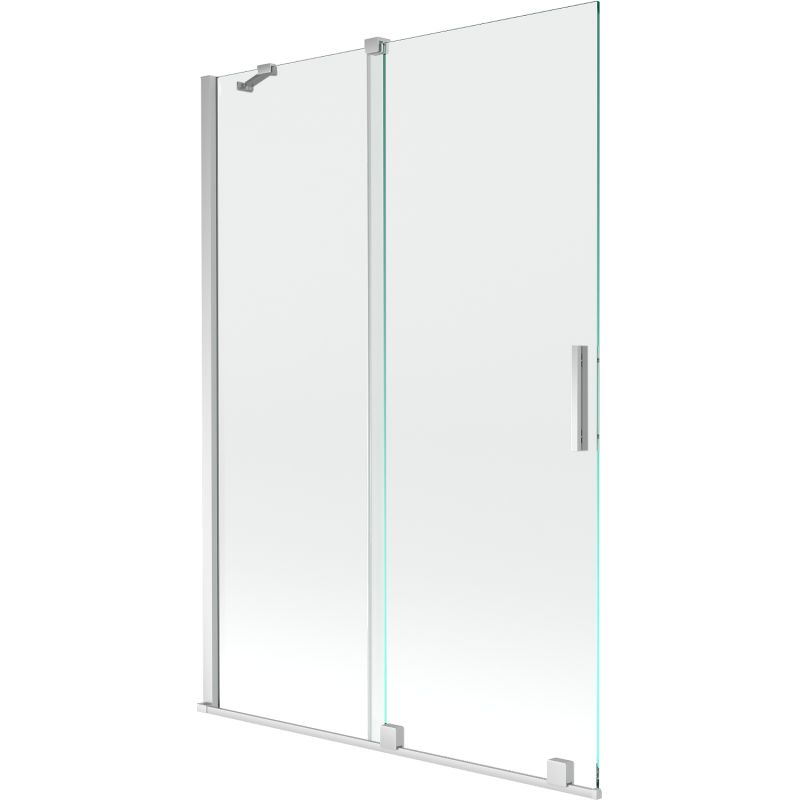 Parawan nawannowy rozsuwany Mexen Velar chrom transparentny 120 x 150 cm 1 szt.