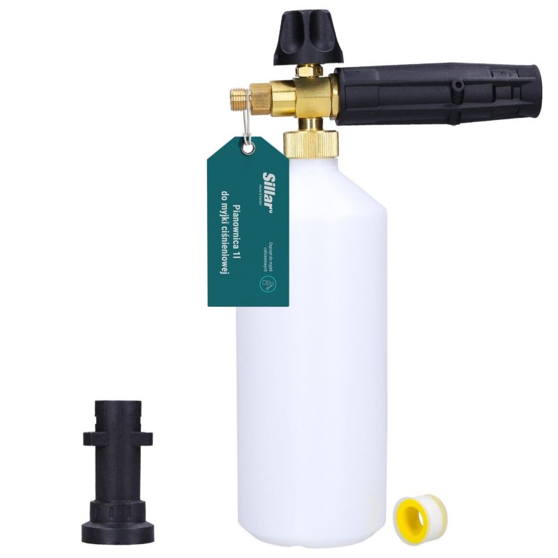 Pianownica, Sillar, z reduktorem, zamiennik do myjki Karcher K2-K7, mosiężna, 1L, zestaw, 4szt