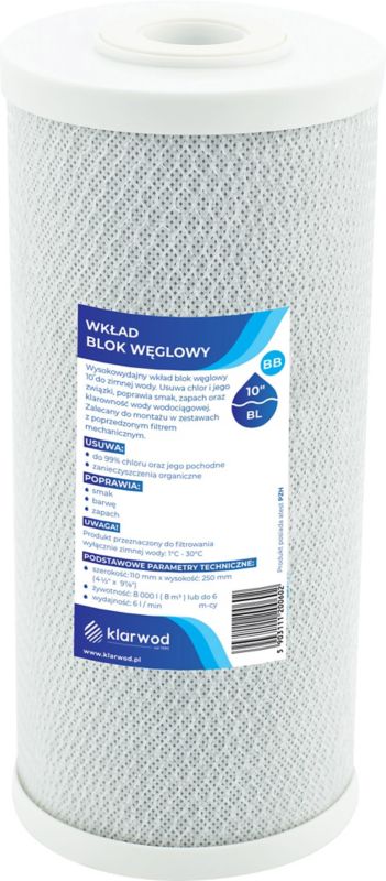 Wkład węglowy Klarwod filtra BB10 BL