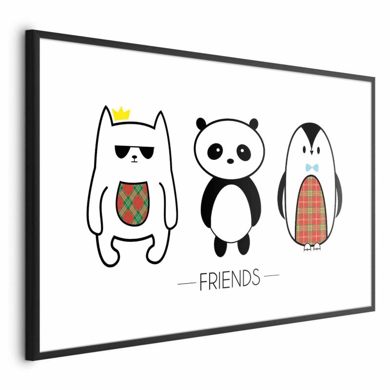 Plakat Artgeist Przyjaciele 90x60 cm z ramą czarną 1 szt